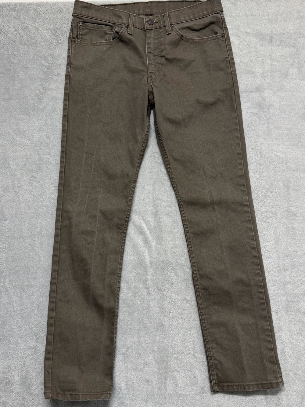 Levis 501 Men’s 34x32 Brown Straight Leg Zipper Classic Fit Jeans - Picture 2 of 11